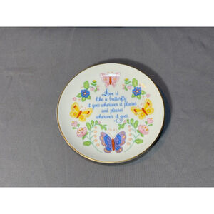 1984 Love is Like a Butterfly 6" Porcelain Plate Heirloom Editions by Paula